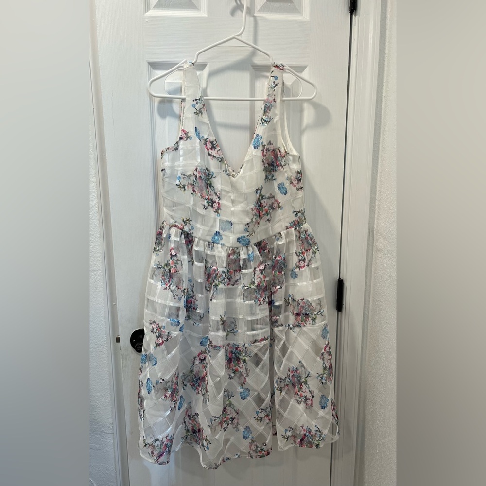 NWT Anthropologie Maeve White A-Line Midi Dress Size 12